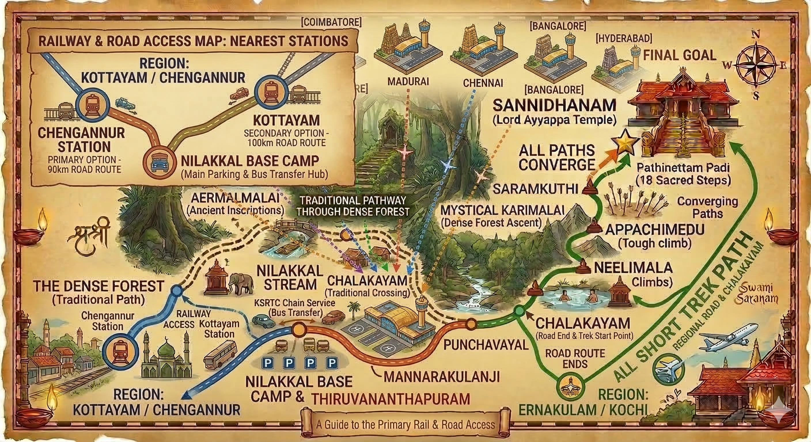 Nearest railway station map to Sannidhanam sector